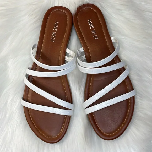 Nine West Strappy Slide flat Sandals 9 1/2 - Picture 10 of 10